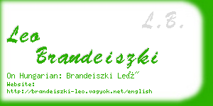 leo brandeiszki business card